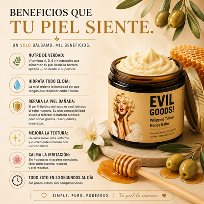 EVIL GOODS!™ Bálsamo de Sebo y Miel 7 En 1
